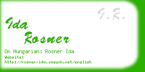 ida rosner business card